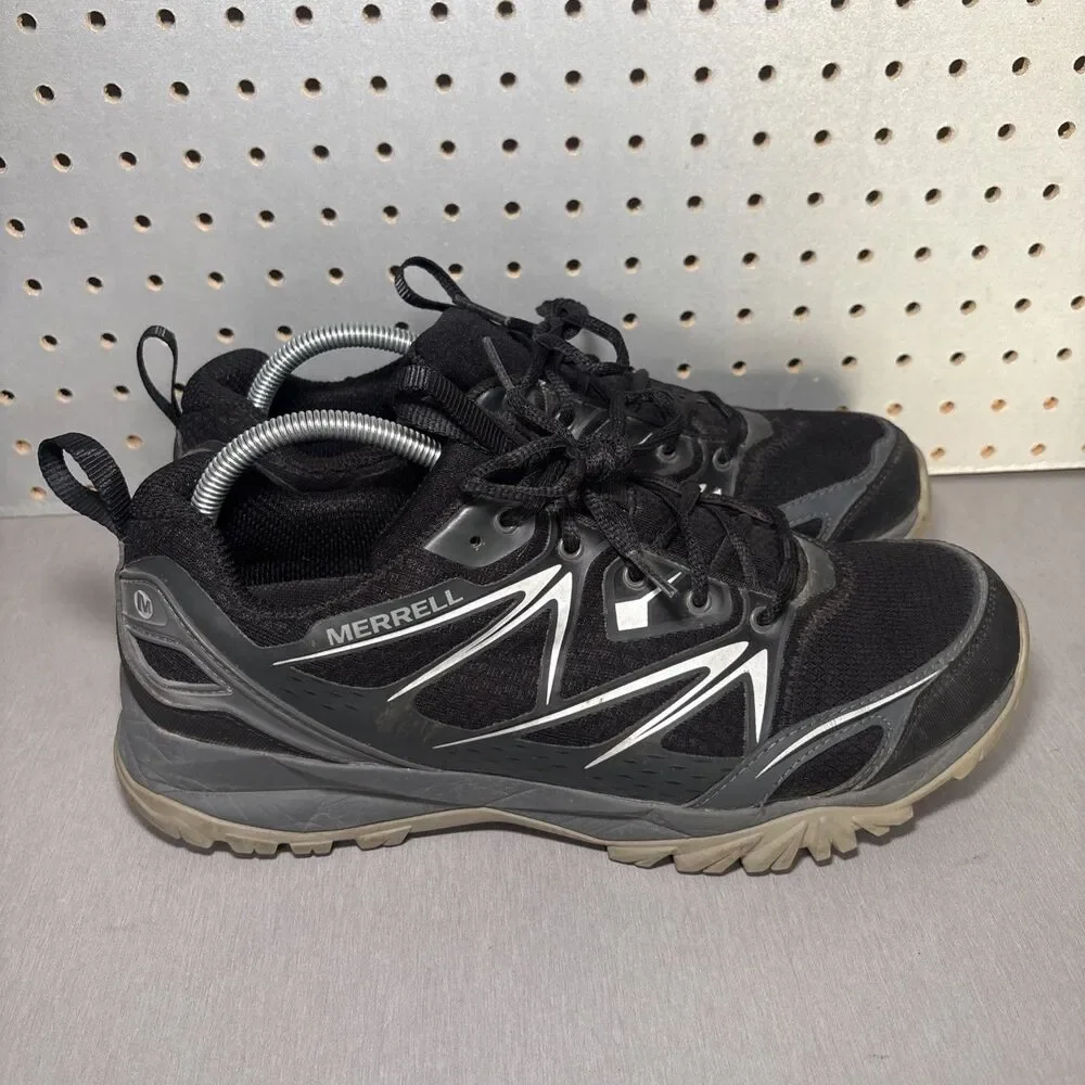 Merrell Capra Bolt Hiking Shoes Mens Sz 10.5 Black Waterproof Sneakers Outdoors